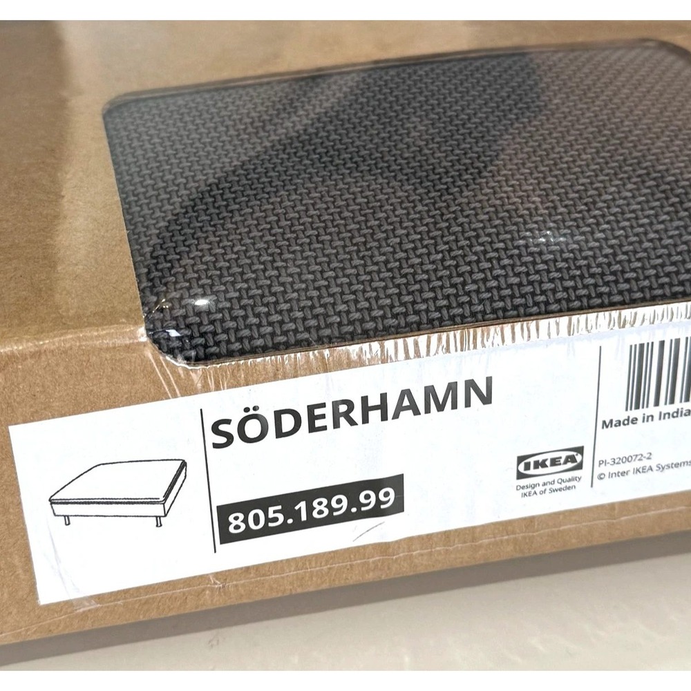 IKEA SODERHAMN Footstool ottoman Cover Fridtuna Dark Gray 805.189.99 New
